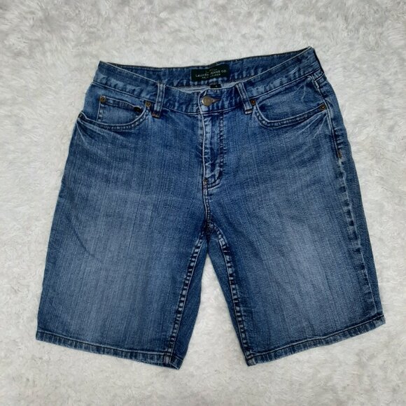 LRL Ralph Lauren Jeans Women's Denim Classic Bermuda Denim Shorts Size 4 - Picture 2 of 9